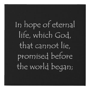 Titus 1:2 typographic Bible verse print