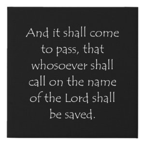 Acts 2:21 typographic Bible verse print