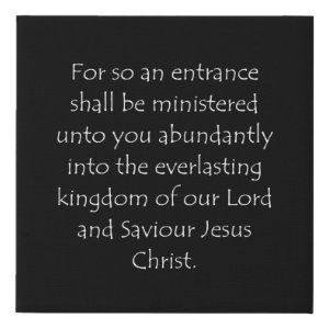 2 Peter 1:11 typographic Bible verse print