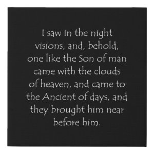 Daniel 7:13 typographic Bible verse print