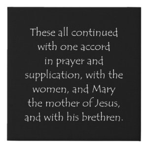 Acts 1:14 typographic Bible verse print