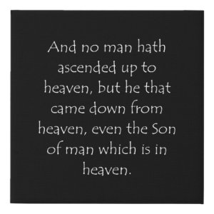 John 3:13 typographic Bible verse print