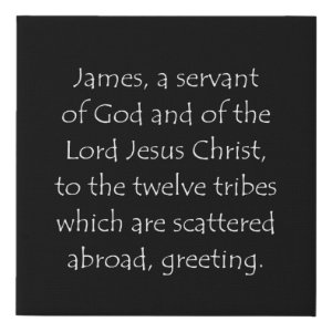 James 1:1 typographic Bible verse print