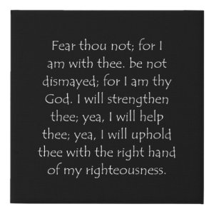 Isaiah 41:10 typographic Bible verse print
