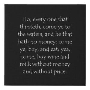 Isaiah 55:1 typographic Bible verse print