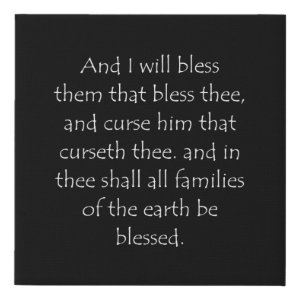 Genesis 12:3 typographic Bible verse print