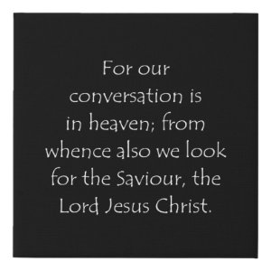 Philippians 3:20 typographic Bible verse print