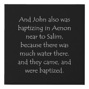 John 3:23 typographic Bible verse print