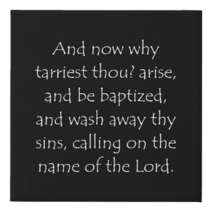 Acts 22:16 typographic Bible verse print