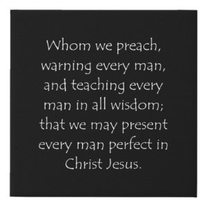 Colossians 1:28 typographic Bible verse print