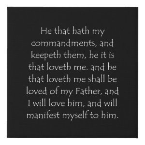 John 14:21 typographic Bible verse print