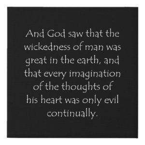 Genesis 6:5 typographic Bible verse print