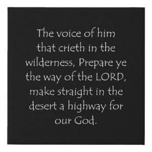 Isaiah 40:3 typographic Bible verse print