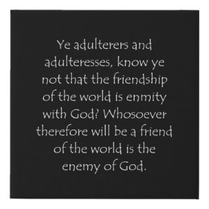 James 4:4 typographic Bible verse print
