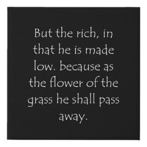 James 1:10 typographic Bible verse print