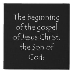 Mark 1:1 typographic Bible verse print