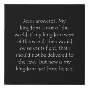John 18:36 typographic Bible verse print