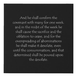 Daniel 9:27 typographic Bible verse print