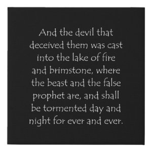 Revelation 20:10 typographic Bible verse print