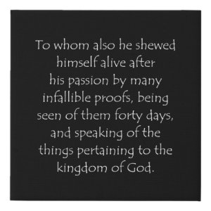 Acts 1:3 typographic Bible verse print