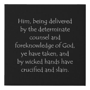 Acts 2:23 typographic Bible verse print