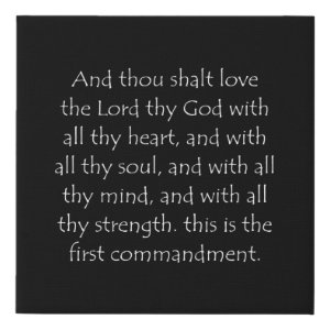 Mark 12:30 typographic Bible verse print