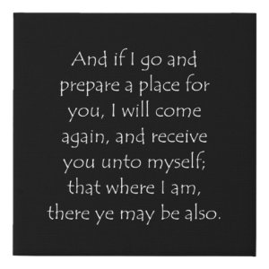 John 14:3 typographic Bible verse print