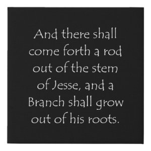 Isaiah 11:1 typographic Bible verse print
