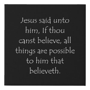 Mark 9:23 typographic Bible verse print