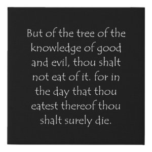 Genesis 2:17 typographic Bible verse print