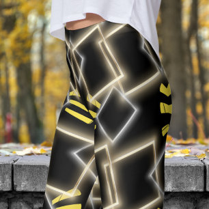 Fabulous Vegas Gold Framed in Gold Pattern Leggings