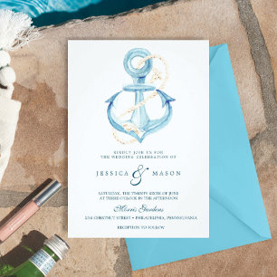 Nautical Navy Wedding Invitation