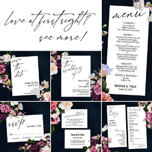 Elegant Simple Contemporary Typography Black White Menu