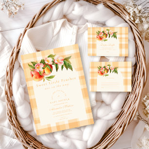 Sweet Little Peaches  Baby Shower Invitation