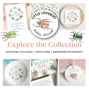 Little Love Bug Cute and Colorful Baby Shower Napkins