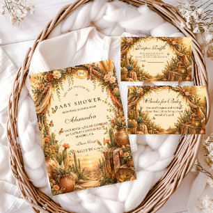 Rustic Cactus Boho Baby Shower Napkins