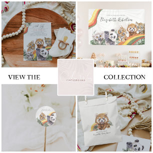 Tropical Jungle Baby Animals   Baby Shower Napkins