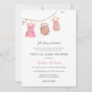 Virtual Baby Shower Boy Invitation