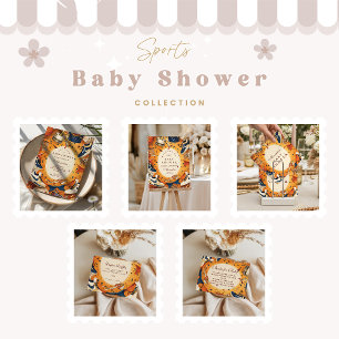 Game Day Vintage Basketball Baby Shower Invitation