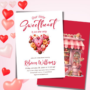 A Little Sweetheart Red Sweet Heart Baby Shower  Gift Tags