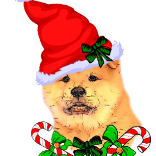 Cute Chow Chow Christmas Holiday Card