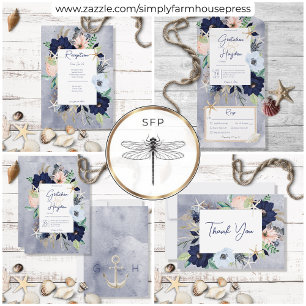 Rustic Floral Beach Nautical Wedding Save The Date