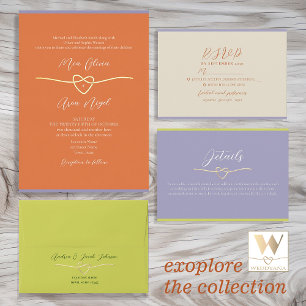 Bright Colorful Wedding Table Number