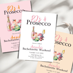 Pajamas Prosecco Spa Bachelorette Party Itinerary Invitation
