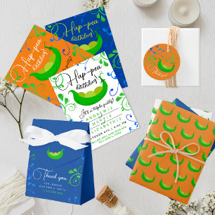 Peas In A Pod Cool Color Triplets Or Joint Party  Invitation