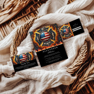 Firefighter Themed Senior Graduation Thank You Card