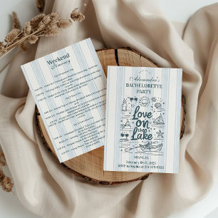 Nautical Lake Weekend Bachelorette Itinerary Invitation