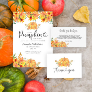 Fall pumpkin baby shower bingo game
