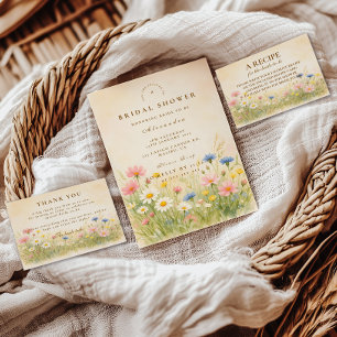 Watercolor Wildflower Meadow Bridal Shower Napkins