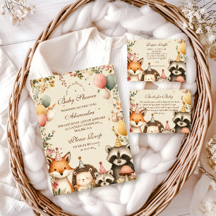 Woodland Party Animals Baby Shower Foam Board
